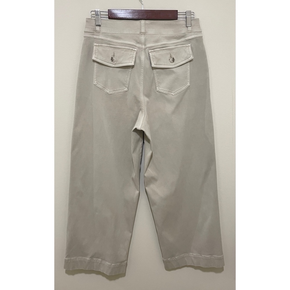 SPANX Light Beige Wide-Leg Cropped Pants, SIze XL - Picture 10 of 12